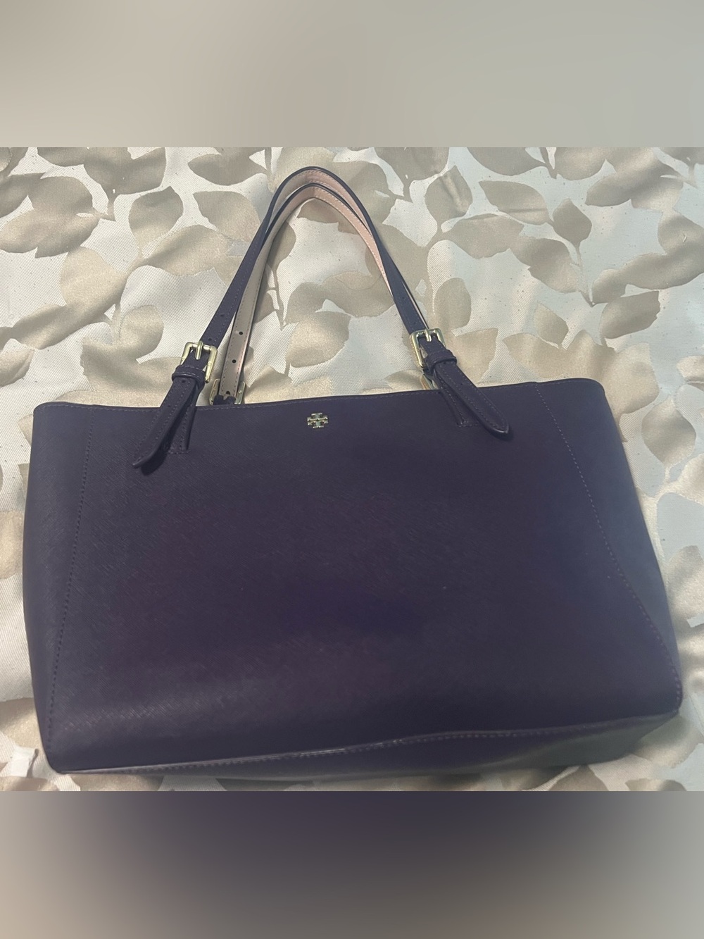 Tory Burch Dark Plum Tote Bag